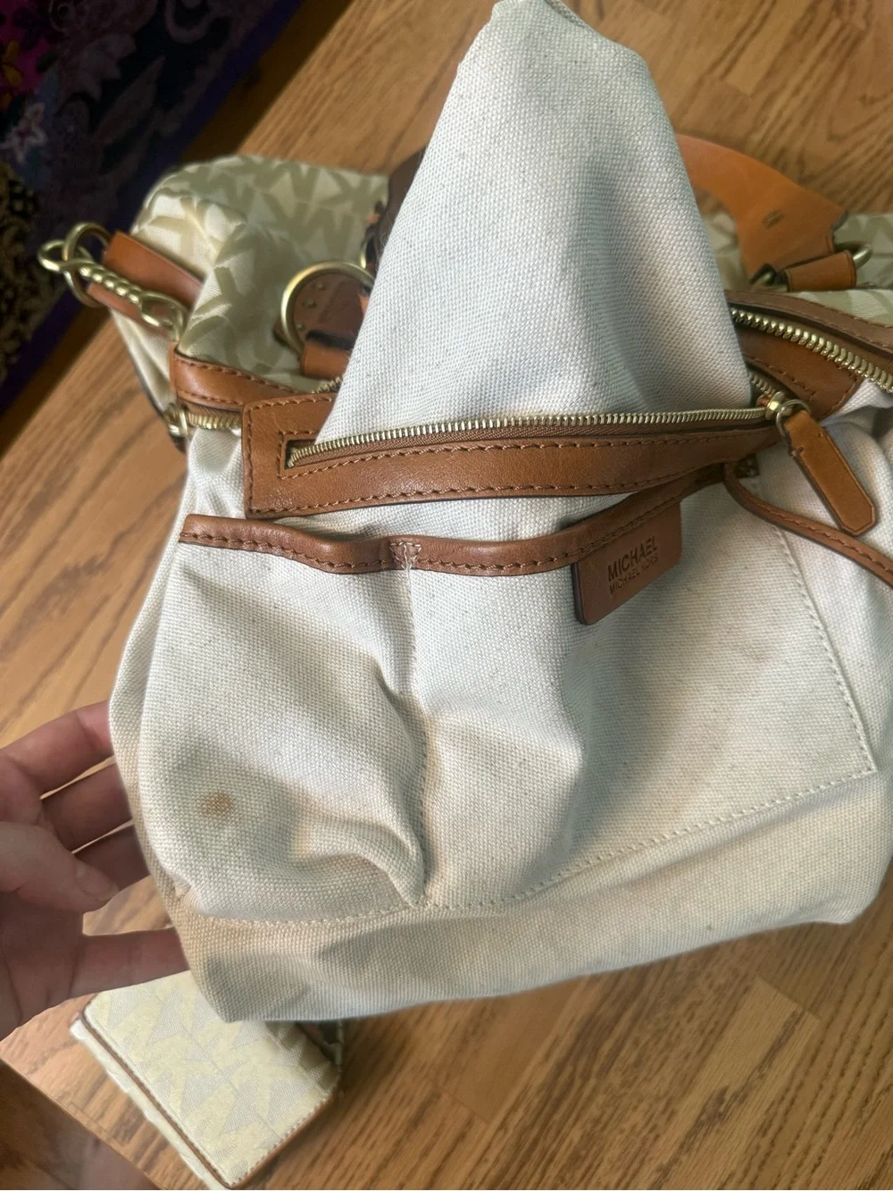 Michael Kors MK Signature Satchel with Matching Wallet